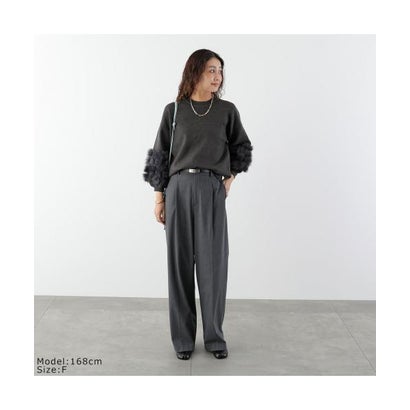 TORRAZZO DONNA ニット 6269-525 ラビットファー カーディガン （09.IVORY/アイボリー）｜詳細画像
