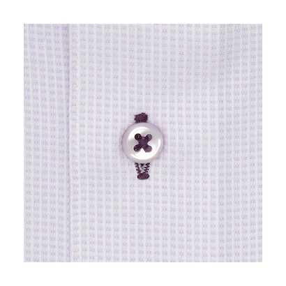 トーキョーシャツ TOKYO SHIRTS ボタンダウン 長袖 形態安定 ワイシャツ ニットシャツ ストレッチ 大きいサイズ （パープル）｜詳細画像