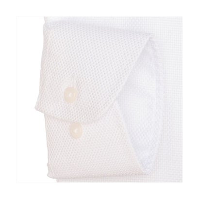 【超形態安定】 ワイド 長袖 形態安定 綿100% ワイシャツ （ホワイト）｜詳細画像