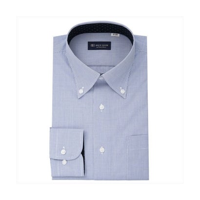 ボタンダウン 長袖 形態安定 ワイシャツ （ブルー）｜詳細画像