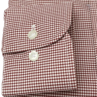 トーキョーシャツ TOKYO SHIRTS ボタンダウンカラー 長袖 形態安定 ワイシャツ （エンジ）｜詳細画像