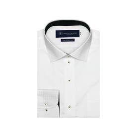【超形態安定】 形態安定 ワイドカラー 長袖 ワイシャツ （ホワイト）