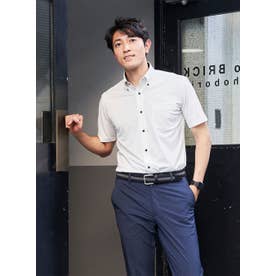 【持続涼感】 COOL SILVER(R) ボタンダウンカラーカラー 半袖 形態安定 ニットシャツ （ホワイト）