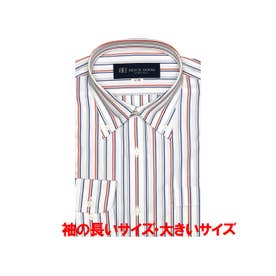 【大きいサイズ】 形態安定 ボタンダウンカラー 長袖 ワイシャツ （レッド）