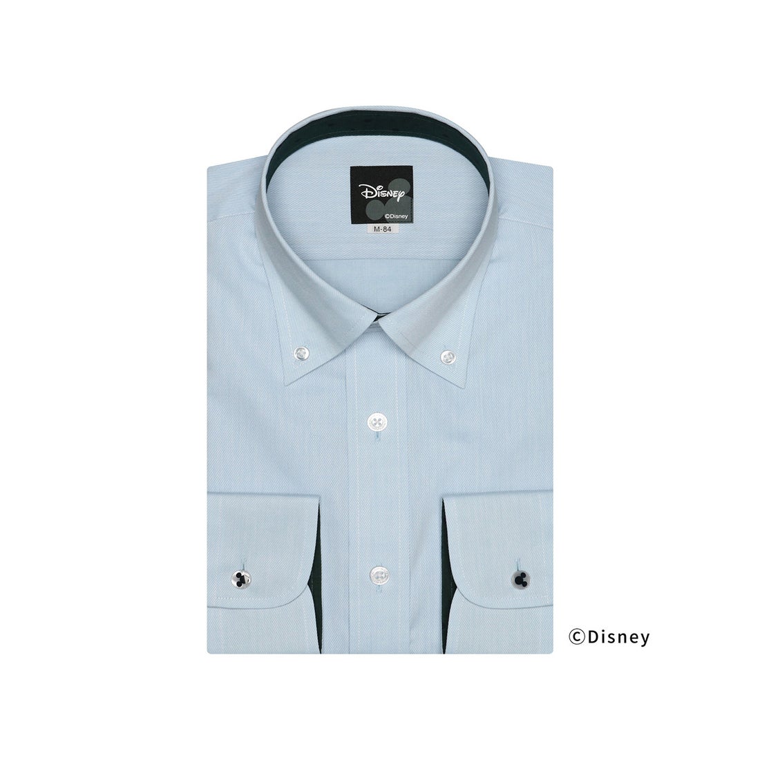 【ブルー】(M)【超形態安定】 ボタンダウンカラー 長袖 ワイシャツ
