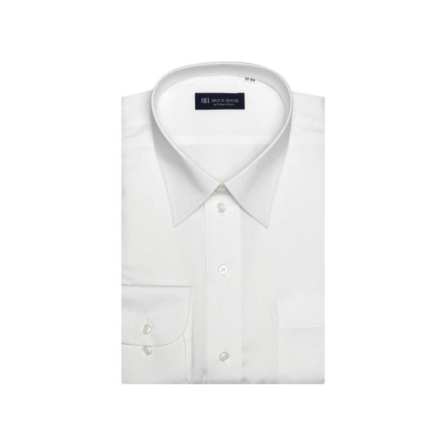 
                    形態安定 レギュラーカラー 長袖 ワイシャツ （ホワイト）