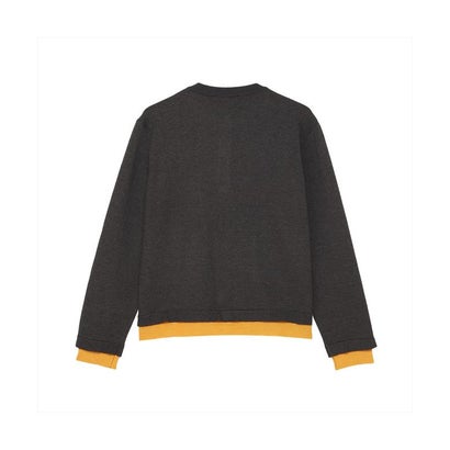 トーキョーシャツ TOKYO SHIRTS ニット もちもち フェイクレイヤード カーディガン レディース （ダークグレー×イエロー）｜詳細画像