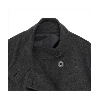 トーキョーシャツ TOKYO SHIRTS アウター フェイクウール スタンド衿 コート レディース （チャコールグレー）｜詳細画像