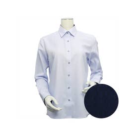 形態安定 レギュラー衿 長袖 レディースシャツ （ライトブルー）