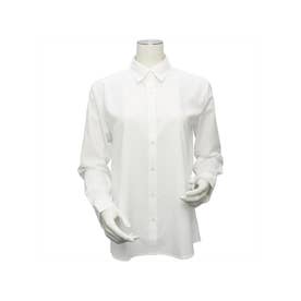 COFREX レギュラー衿 長袖 レディースシャツ ブラウス （ホワイト）
