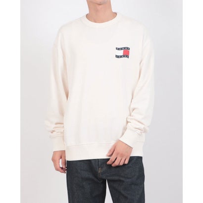 トミージーンズ TOMMY JEANS リラックスウェイビーフラッグトレーナー （ホワイト）｜詳細画像