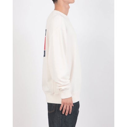トミージーンズ TOMMY JEANS リラックスウェイビーフラッグトレーナー （ホワイト）｜詳細画像