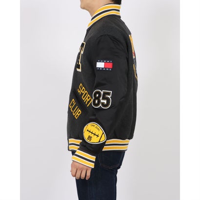 トミージーンズ TOMMY JEANS レターマンウールバーシティジャケット （ブラック）｜詳細画像