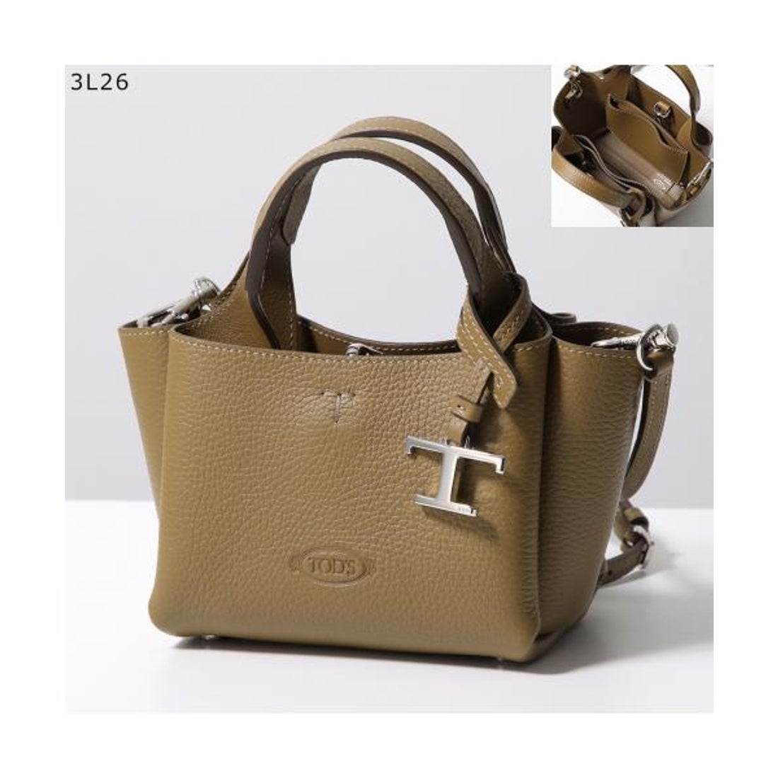 【美品】TOD'S ワンショルダーバッグ レザー ピッコラ ブラウン ロゴ型押し トッズ TOD'S TODS ショルダーバッグ XBWAPAFL000 QRI （2L64/ブラウン