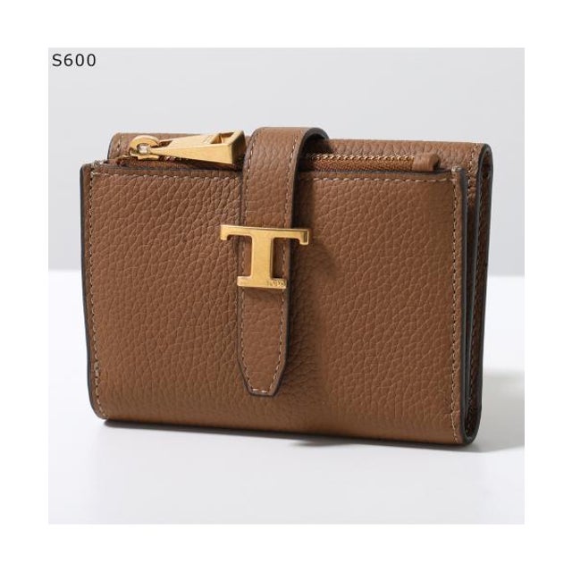 TODS 三つ折り財布 T TIMELESS Tタイムレス XAWTIMB5200WKA （S600/ブラウン）