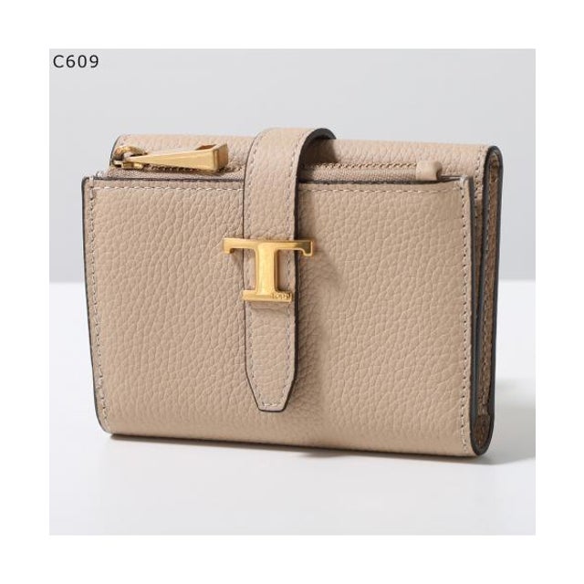TODS 三つ折り財布 T TIMELESS Tタイムレス XAWTIMB5200WKA （C609/ベージュ）