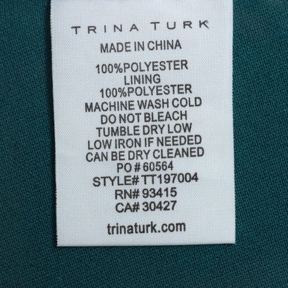 トリーナターク TRINA TURK 2色あり♪上品なドレープレイヤードワンピース （ブルーグリーン）｜詳細画像