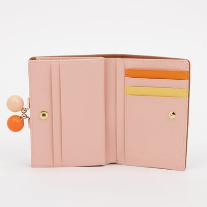 ツモリチサト キャリー tsumori chisato CARRY チェックメッシュ がま口 2つ折り財布 （ピンク）｜詳細画像