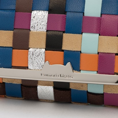 ツモリチサト キャリー tsumori chisato CARRY チェックメッシュ 3つ折り ミニ財布 （ネイビー）｜詳細画像
