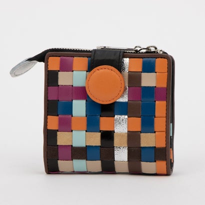 ツモリチサト キャリー tsumori chisato CARRY チェックメッシュ 2つ折り財布 （ネイビー）｜詳細画像