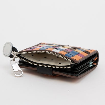 ツモリチサト キャリー tsumori chisato CARRY チェックメッシュ 2つ折り財布 （ネイビー）｜詳細画像