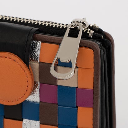 ツモリチサト キャリー tsumori chisato CARRY チェックメッシュ 2つ折り財布 （ネイビー）｜詳細画像