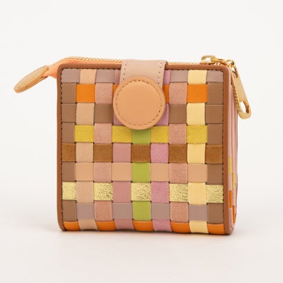 ツモリチサト キャリー tsumori chisato CARRY チェックメッシュ 2つ折り財布 （ピンク）｜詳細画像