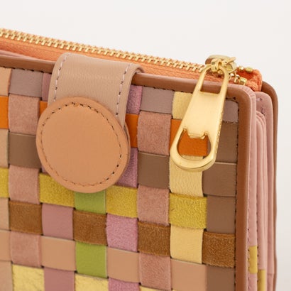 ツモリチサト キャリー tsumori chisato CARRY チェックメッシュ 2つ折り財布 （ピンク）｜詳細画像
