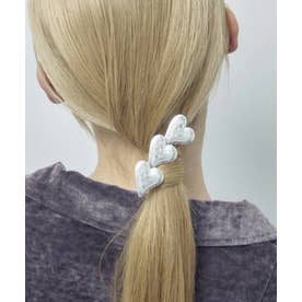 ハートモチーフ ヘアクリップ 6250309 （シルバー系1）