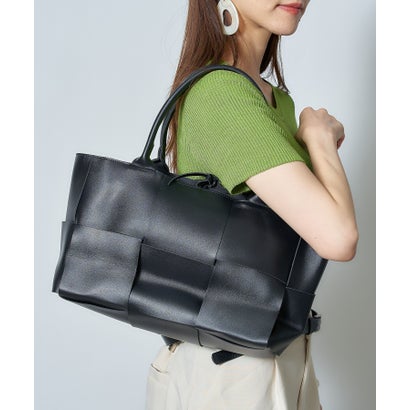 【SETUP7】「大人上品」「A4ファイル収納可」イントレチャート メッシュ フェイクレザー トートバッグ SCCH181 （グリーン）｜詳細画像