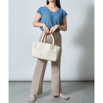 【SETUP7】「大人上品」「A4ファイル収納可」イントレチャート メッシュ フェイクレザー トートバッグ SCCH181 （グリーン）｜詳細画像