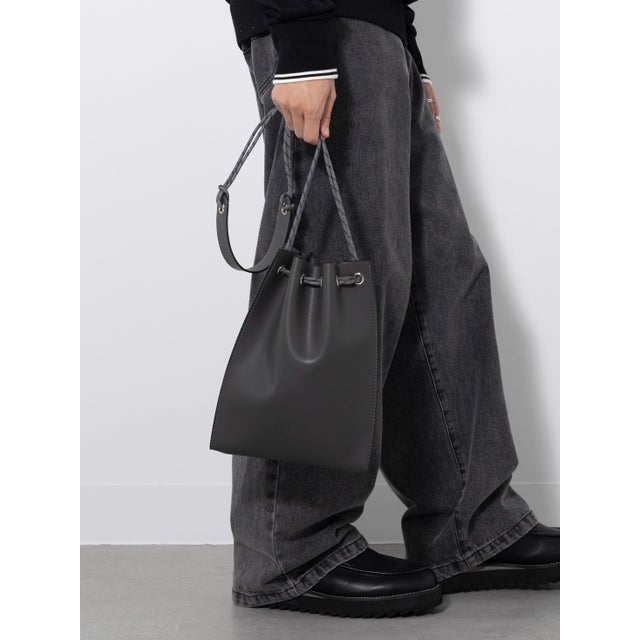 SPECIAL new drawstring bag ドローストリングバッグ 巾着ショルダー （グレー）