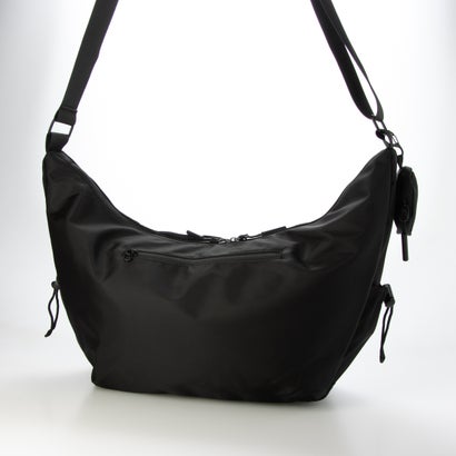 Tech Nylon Crescent Shoulder Bag / テックナイロン クレセント ショルダーバッグ 【韓国デザイン】 NEO （ブラック）｜詳細画像