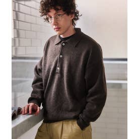Wool Over Knit Polo / ウールオーバーニットポロ KKP （ブラウン）