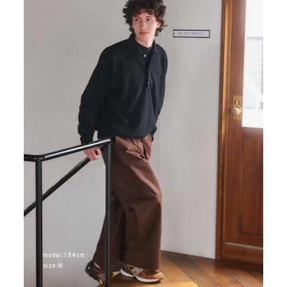 Wool Over Knit Polo / ウールオーバーニットポロ KKP （ブラック）｜詳細画像