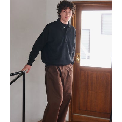 Wool Over Knit Polo / ウールオーバーニットポロ KKP （ブラック）｜詳細画像
