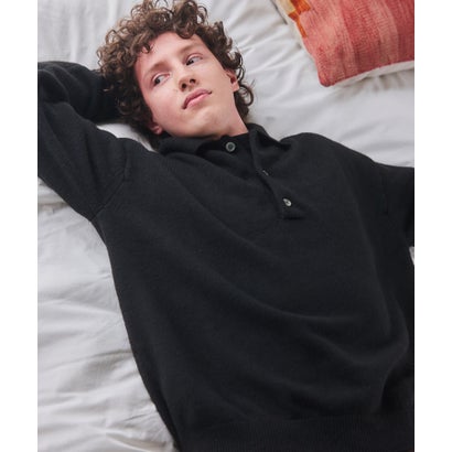 Wool Over Knit Polo / ウールオーバーニットポロ KKP （ブラック）｜詳細画像