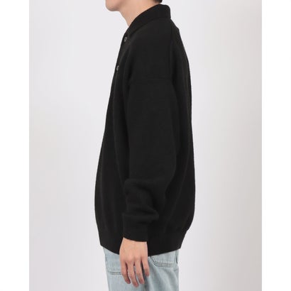 Wool Over Knit Polo / ウールオーバーニットポロ KKP （ブラック）｜詳細画像
