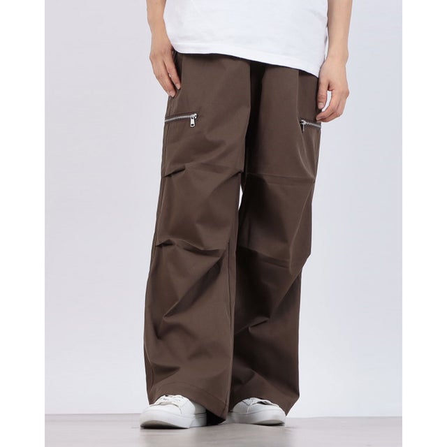 Side Zip Cargo Over Pants / サイドジップカーゴオーバーパンツ SNF （ブラウン）