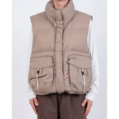 メゾンクラブ MAISON CLUB Tech Backpacker Down Vest / テックバックパッカーダウンベスト SNF （ベージュ）｜詳細画像