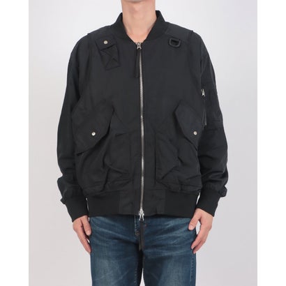 メゾンクラブ MAISON CLUB Tech Hunting MA-1 Bomber Jacket / テックハンティングMA-1 ボンバージャケット SNF （ブラック）｜詳細画像