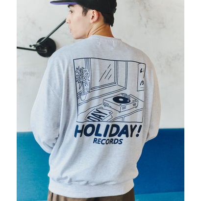 メゾンクラブ MAISON CLUB Record Graphic Sweat / レコード グラフィック スウェット【韓国デザイン】 NEO （グレー）｜詳細画像