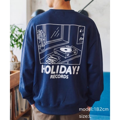 Record Graphic Sweat / レコード グラフィック スウェット   NEO （ネイビー）｜詳細画像
