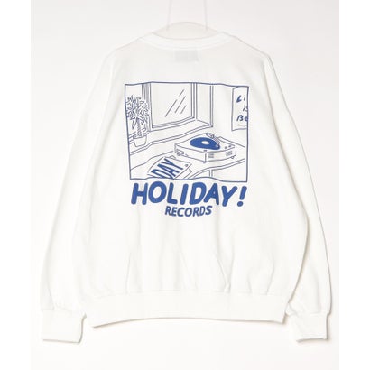メゾンクラブ MAISON CLUB Record Graphic Sweat / レコード グラフィック スウェット【韓国デザイン】 NEO （ホワイト）｜詳細画像