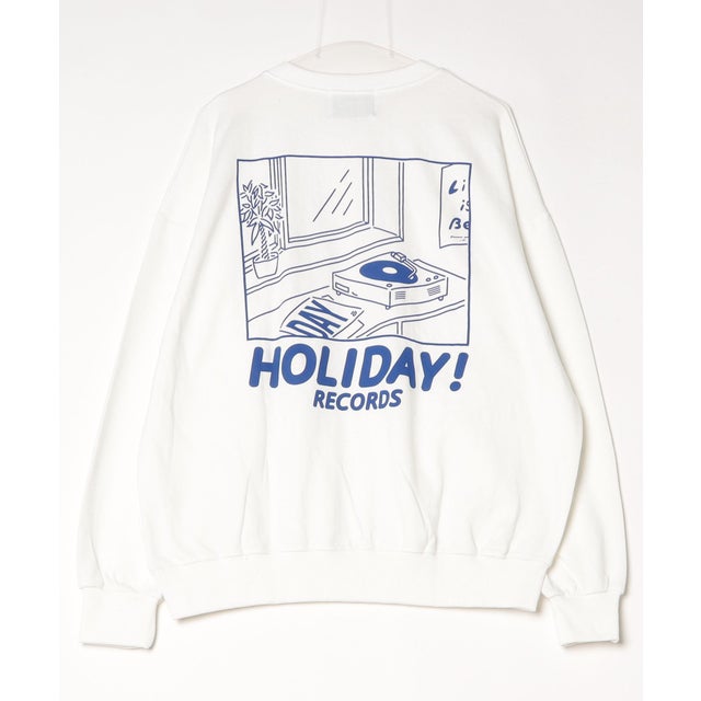 Record Graphic Sweat / レコード グラフィック スウェット【韓国デザイン】 NEO （ホワイト）