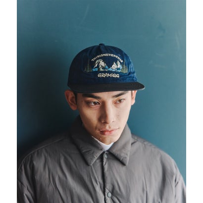 Mountain Embroidery Cap/マウンテン エンブロイダリー キャップ 【韓国デザイン】 NEO （ネイビー）｜詳細画像