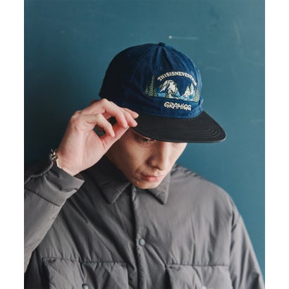 Mountain Embroidery Cap/マウンテン エンブロイダリー キャップ 【韓国デザイン】 NEO （ネイビー）｜詳細画像