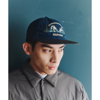 Mountain Embroidery Cap/マウンテン エンブロイダリー キャップ 【韓国デザイン】 NEO （ネイビー）｜詳細画像