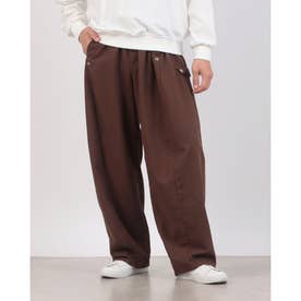 Washed Twill Utility Easy Pants / ウォッシュド ツイル ユーティリティ イージーパンツ【韓国デザイン】 NEO （ブラウン）