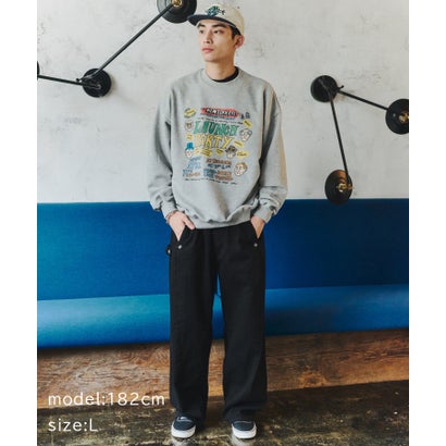 Launch Party Graphic Sweatshirt / ローンチパーティー グラフィック スウェットシャツ【韓国デザイン】 NEO （グレー）｜詳細画像